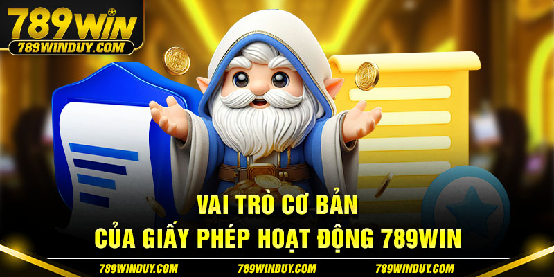 Vai trò cơ bản của giấy phép hoạt động 789WIN 